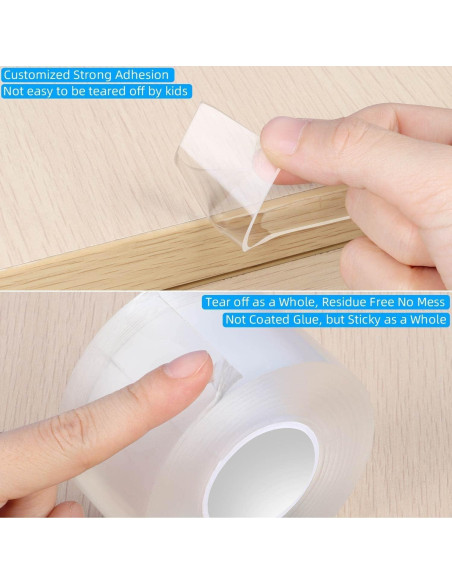 Cinta Protectora de Bordes MILEQEE 4cm x 3m Transparente Cinta Protectora de Bordes MILEQEE 4cm x 3m Transparente