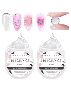 Gel Constructor Sólido Makartt 4 en 1 para Uñas 15ml - 2 Pcs