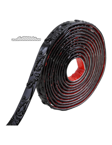 Moldura Flexible Autoadhesiva Gaahing 5m x 2.54cm Negra Moldura Flexible Autoadhesiva Gaahing 5m x 2.54cm Negra