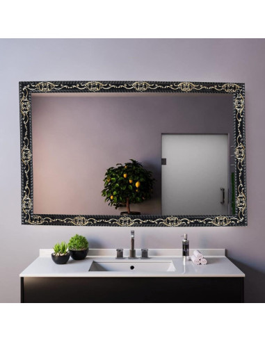Moldura Flexible Autoadhesiva Gaahing 5m x 3.56cm Negro Oro