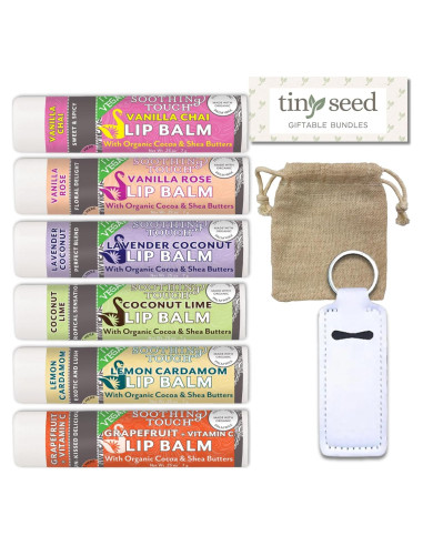 Set de 6 Balsamos Labiales Veganos Soothing Touch - Jumbo