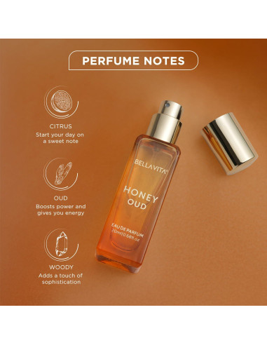 Perfume BellaVita Lujo Miel OUD 20 ml - Mini Fragancia Vegana