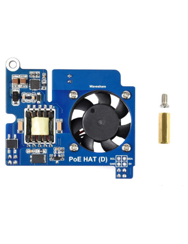 Waveshare PoE HAT D para Raspberry Pi 3B+/4B - 802.3af