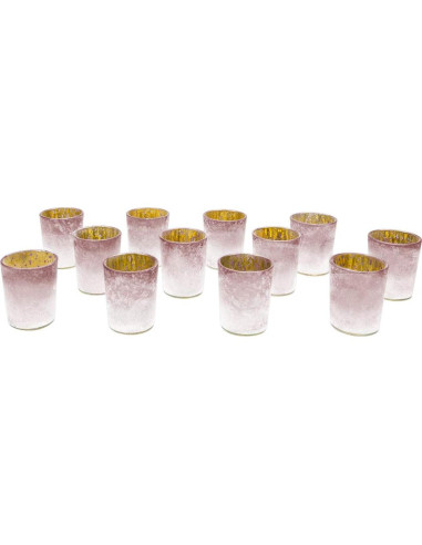 Set de 12 Soportes de Vela Votivos Burdeos Koyal 6.6 cm