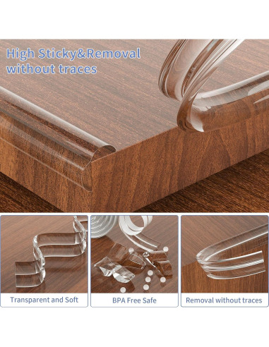 Protectores de Esquinas para Bebés HOMREALM 2M Transparente