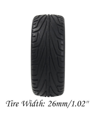 Ruedas de 10 Radios HIRCQOO 12 mm Neumáticos Goma RC 1/10