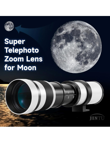 Lente Telefoto JINTU 420-800mm f/8.3 Manual para Canon