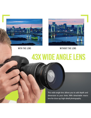 Kit de Lentes Ultra Deluxe 49mm para Canon y Fuji - 7 Piezas
