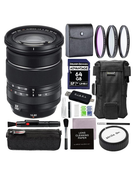 Lente Zoom Fujifilm XF 16-80mm F4 R OIS WR con Accesorios Lente Zoom Fujifilm XF 16-80mm F4 R OIS WR con Accesorios