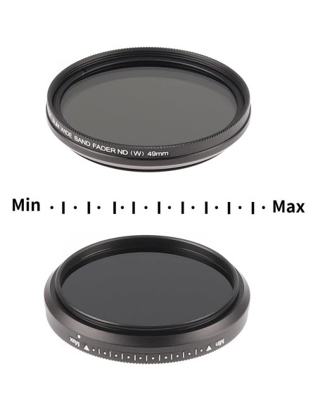 Filtro de Densidad Neutra Variable FOTGA 52mm ND2 a ND400 Filtro de Densidad Neutra Variable FOTGA 52mm ND2 a ND400