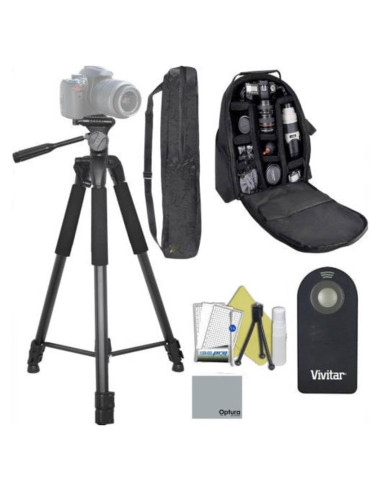 Trípode Profesional 208 cm OPTURA HD con Mochila y Kit de Limpieza