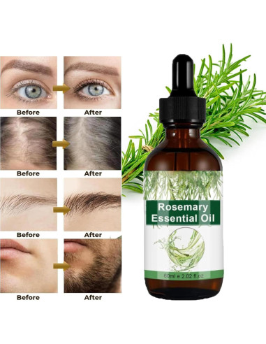 Aceite de Romero Orgánico 100% Puro para Cabello y Piel 60ml