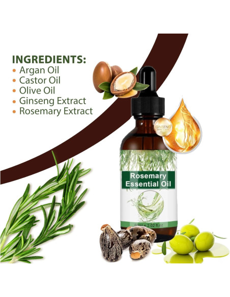 Aceite de Romero Orgánico 100% Puro para Cabello y Piel 60ml Aceite de Romero Orgánico 100% Puro para Cabello y Piel 60ml