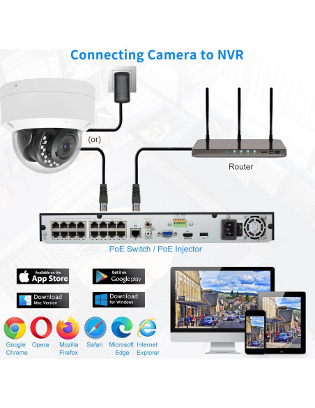 Cámara de Seguridad Dome IP PoE 8MP 4K Tennoz con IR 24m Cámara de Seguridad Dome IP PoE 8MP 4K Tennoz con IR 24m