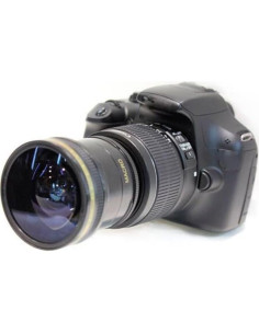 Lente Ojo de Pez 58MM OPTURA HD con Macro para Canon 2