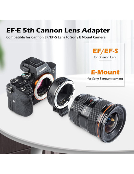 Adaptador de lente VILTROX EF-E5 para cámaras Sony E-Mount Adaptador de lente VILTROX EF-E5 para cámaras Sony E-Mount