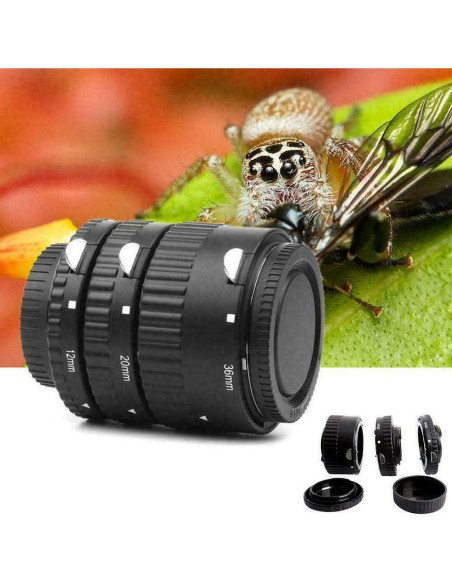 Conjunto de tubos de extensión macro Mcoplus 12mm 20mm 36mm para Nikon Conjunto de tubos de extensión macro Mcoplus 12mm 20mm 36mm para Nikon