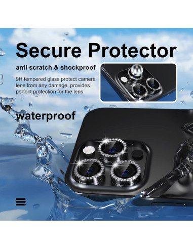 Protector de Lente de Cámara Omio para iPhone 16 Pro Max Azul