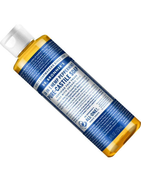 Jabón Líquido Orgánico Dr. Bronner Menta 2x227g - Multiusos 18-en-1