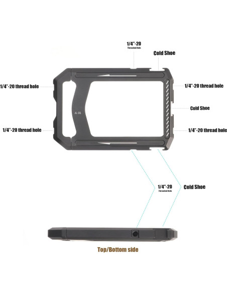 Jaula Universal Fotga para Smartphone con Mangos - Aluminio Jaula Universal Fotga para Smartphone con Mangos - Aluminio