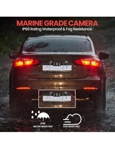 Cámara de Respaldo Pyle PLCM7200, Pantalla LCD 7", Impermeable