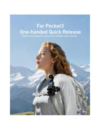 Soporte de Clip para Mochila TELESIN DJI Pocket 3 Antideslizante