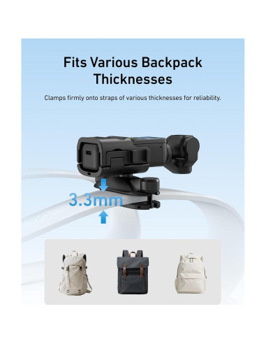 Soporte de Clip para Mochila TELESIN DJI Pocket 3 Antideslizante