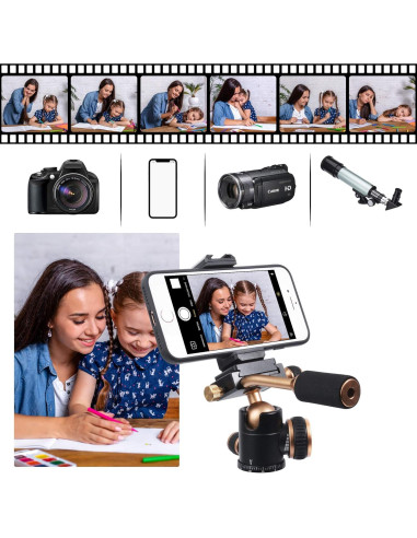 Cabezal de Trípode Bestshoot Universal con Placa Rápida 1/4"