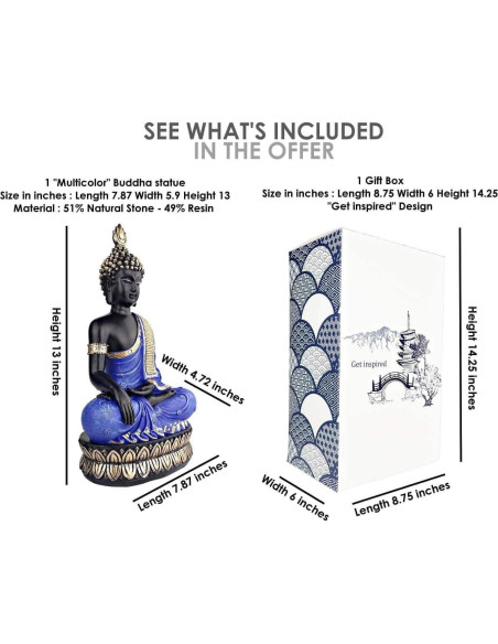 Estatua de Buda 25DOL - 33 cm Meditación y Decoración Estatua de Buda 25DOL - 33 cm Meditación y Decoración