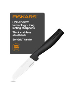 Cuchillo Pelador Fiskars Hard Edge 8.9 cm - Acero Inoxidable Japonés