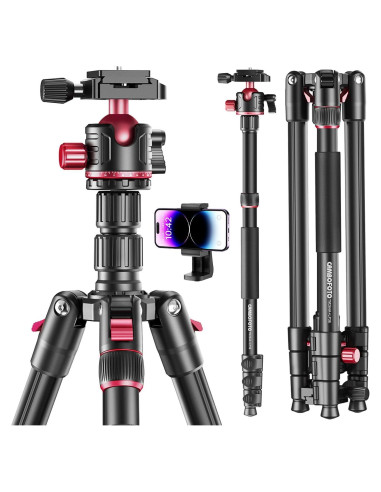 Trípode Profesional CAMBOFOTO TM264A 188 cm Aluminio DSLR