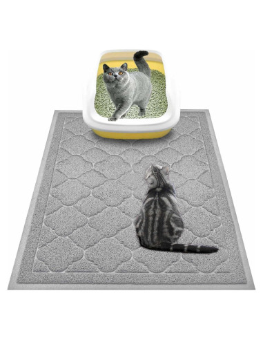 Alfombrilla para Caja de Arena WePet 89x58 cm Gris Cadete