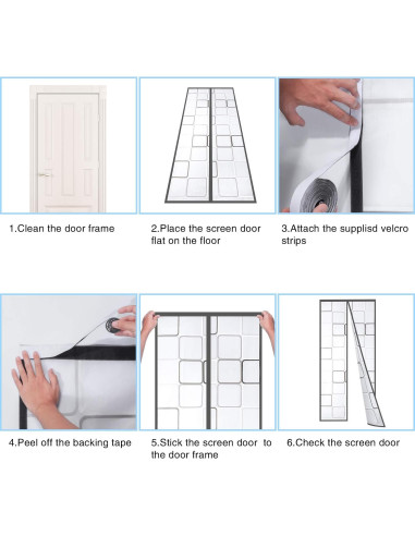 Cortina de Puerta Aislante SANJIANKER 90 x 204 cm Gris