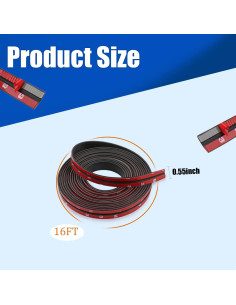 Tira de Sellado para Puerta de Coche Smeyta 4.88m Goma Negra 2