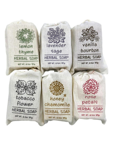 Juego de 6 Jabones Herbales Greenwich Bay 181 g - Aromas Naturales