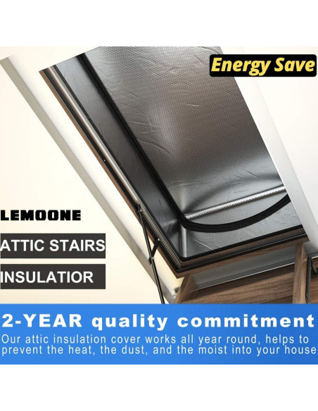 Cubierta de Aislamiento para Escaleras de Ático LEMOONE 63.5x137.2cm Cubierta de Aislamiento para Escaleras de Ático LEMOONE 63.5x137.2cm