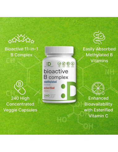 Complejo de Vitaminas B Metiladas Deal Supplement 240 Cápsulas