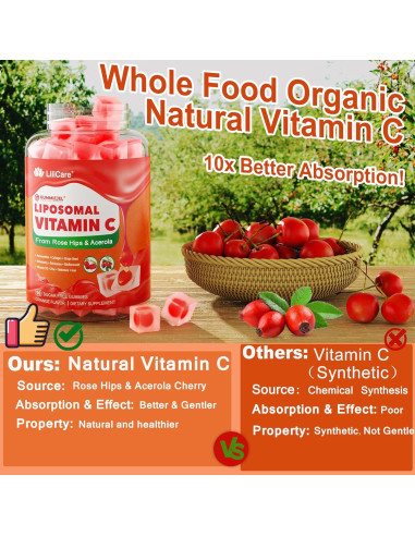 Gomitas de Vitamina C Liposomal LILICARE 1000mg Sin Azúcar