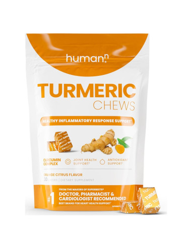Suplemento Masticables de Cúrcuma HumanN - 30 Contenido Sabor Naranja