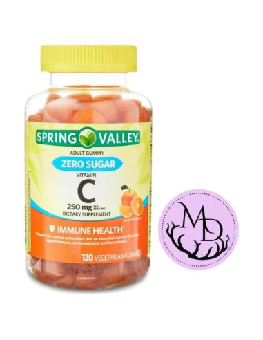 Gominolas de Vitamina C Sin Azúcar Spring Valley 250 mg 120 Unidades