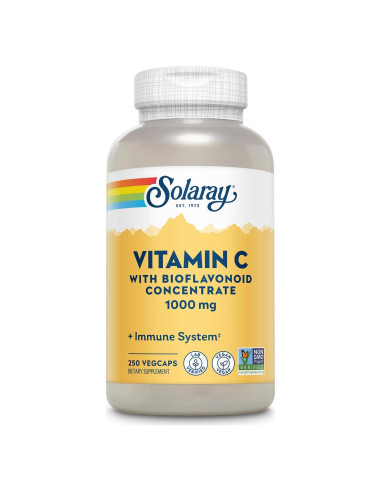Vitamina C 1000mg Solaray con Bioflavonoides - 250 Cápsulas