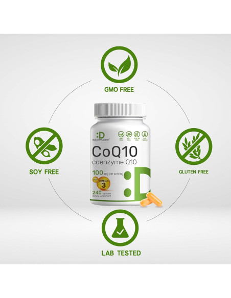 Suplemento CoQ10 100mg con Omega 3 240 Cápsulas - Deal Supplement Suplemento CoQ10 100mg con Omega 3 240 Cápsulas - Deal Supplement
