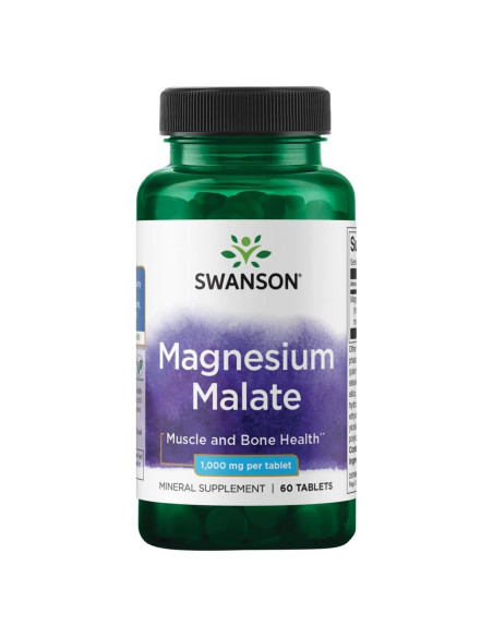 Malato de Magnesio Swanson 1000 mg - 60 Tabletas Malato de Magnesio Swanson 1000 mg - 60 Tabletas