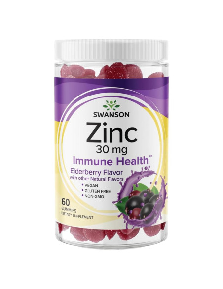 Gomitas de Zinc Swanson - Suplemento Inmunológico 60 unidades Gomitas de Zinc Swanson - Suplemento Inmunológico 60 unidades