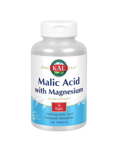 Ácido Málico con Magnesio KAL 120 Tabletas Suplemento Energía