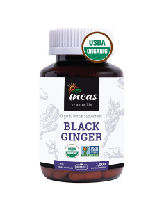 Suplemento de Jengibre Negro Orgánico Incas 120 Cápsulas Veganas 500mg