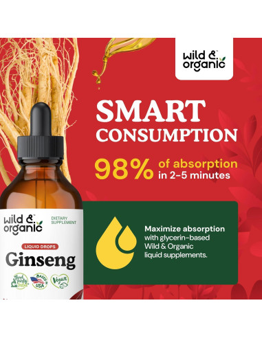 Extracto Líquido de Ginseng Panax Coreano Silvestre 118.3 ml