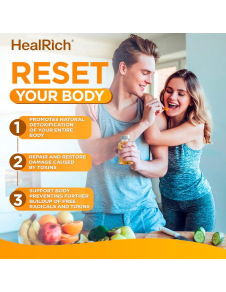 Gomitas Detox Total HealRich - 4000mg Cardo Mariano y L-Carnitina Gomitas Detox Total HealRich - 4000mg Cardo Mariano y L-Carnitina
