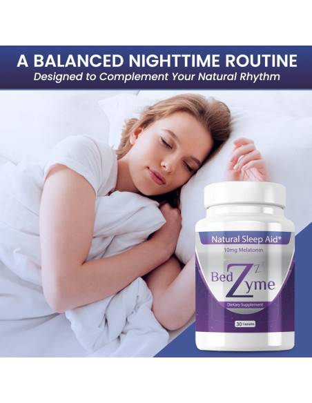 Suplemento para Dormir BedZyme 60 Cápsulas 10mg Melatonina Suplemento para Dormir BedZyme 60 Cápsulas 10mg Melatonina