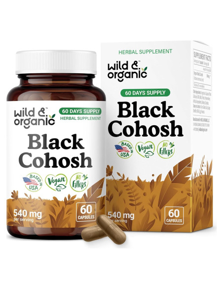 Cápsulas de Cohosh Negro Silvestre y Orgánico 60 Unidades Cápsulas de Cohosh Negro Silvestre y Orgánico 60 Unidades